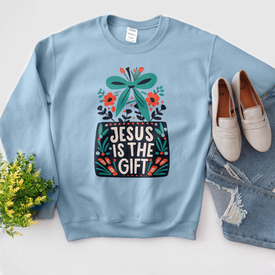 Jesus Is The Gift Floral Sweatshirt