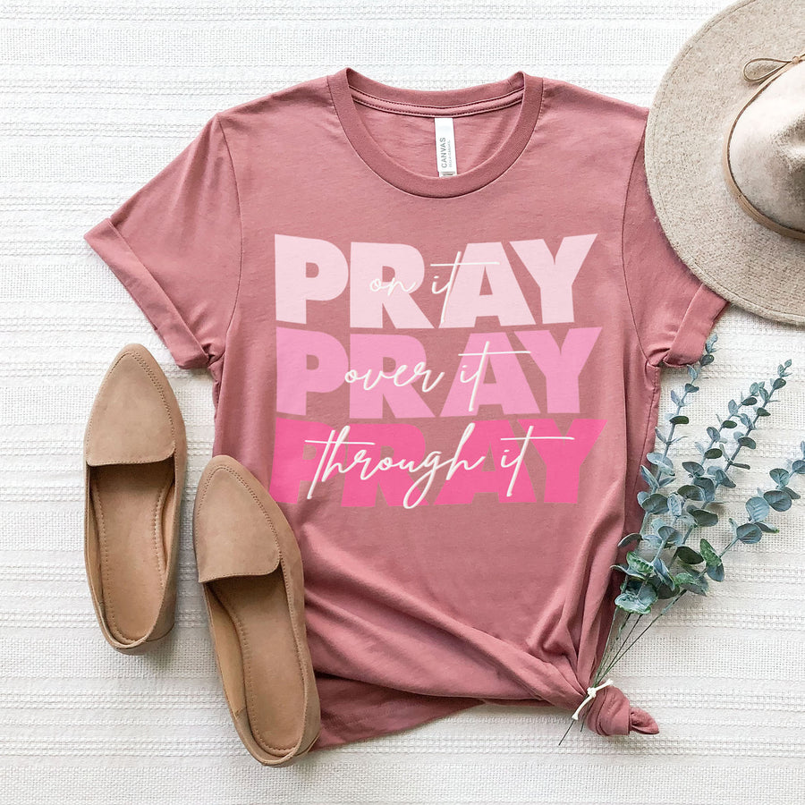 Pray On It Tee - Pink – Faithful & Co.