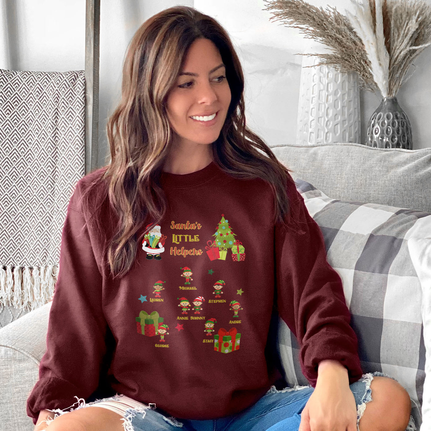 Personalized Santa's Little Helpers Sweater
