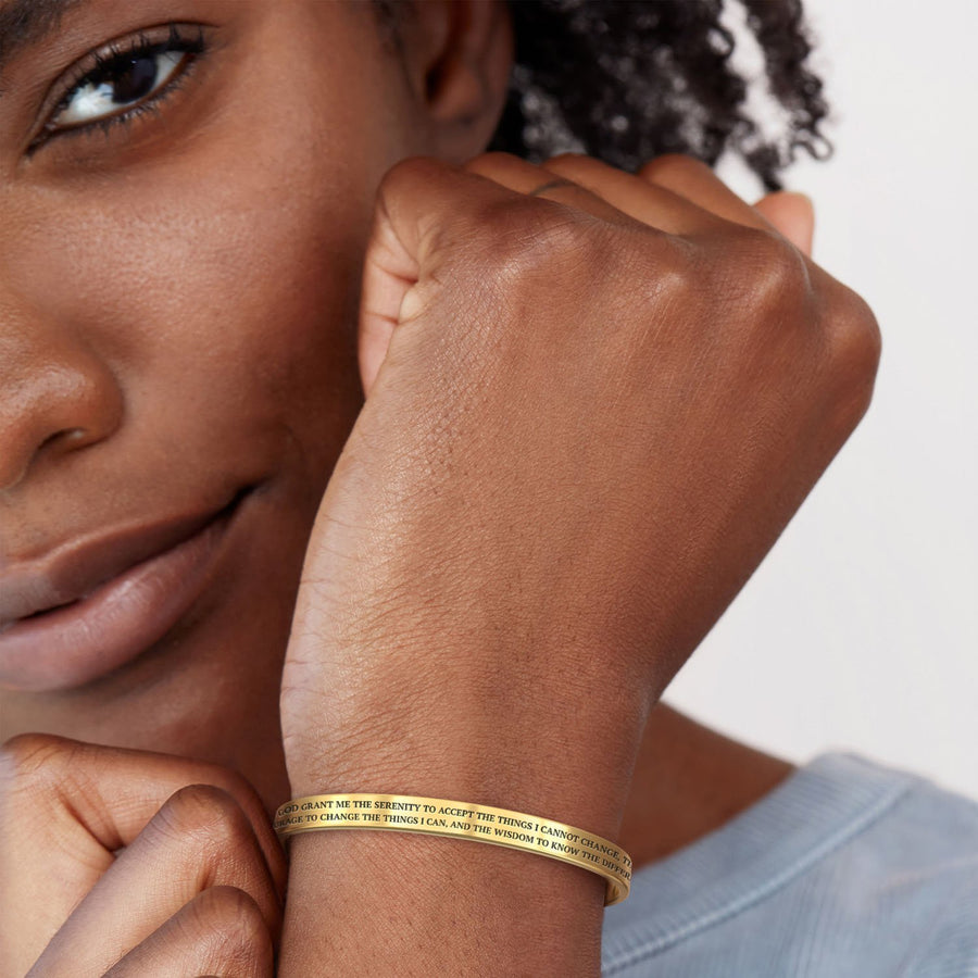 Serenity Prayer Personalizable Cuff Bracelet – Faithful